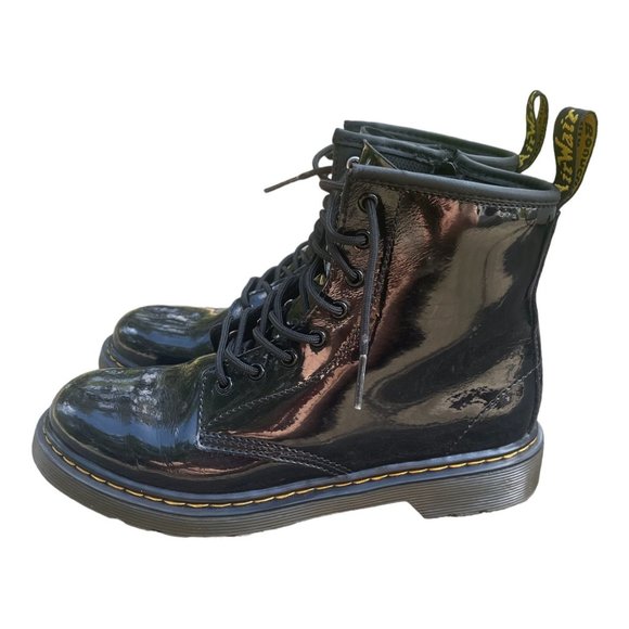 Dr. Martens 1460 Patent Black Combat Boots (Combs) - Picture 3 of 9